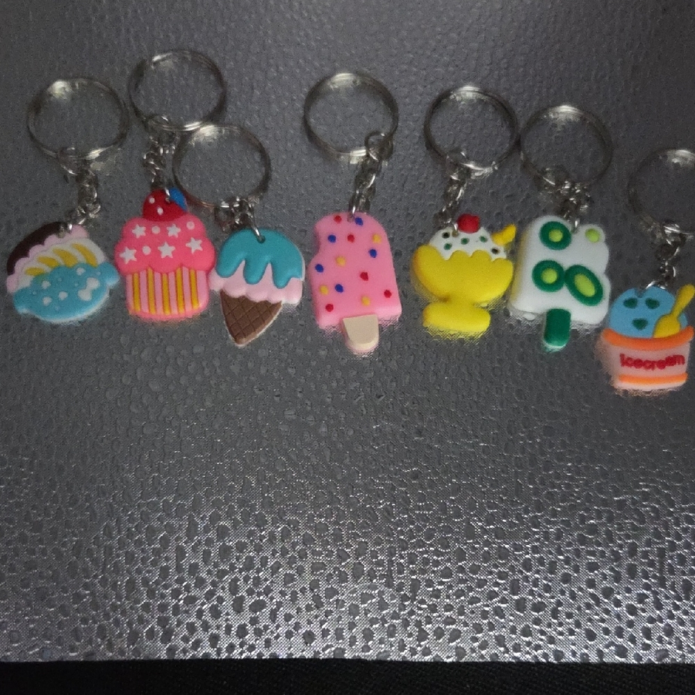 Keychains, Colorful Dessert Set #3 - Picture 1 of 3